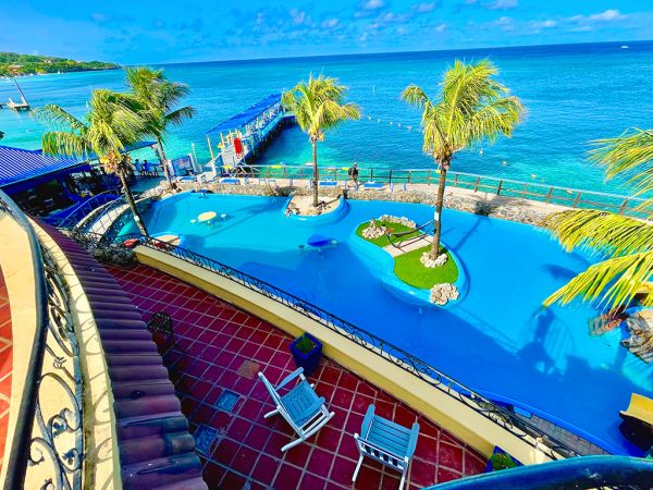 Balcony and pool view